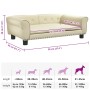 Cama para perros de cuero sintético crema 95x55x30 cm