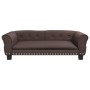 Cama para perros de cuero sintético marrón 95x55x30 cm