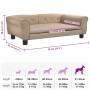Cama para perros de cuero sintético color capuchino 95x55x30 cm