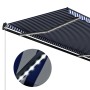 Toldo retráctil manual con luz LED azul y blanco 600x300 cm