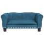 Cama para perros de terciopelo azul 70x45x30 cm