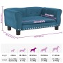 Cama para perros de terciopelo azul 70x45x30 cm