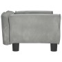 Cama para perros de terciopelo gris claro 70x45x30 cm