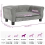 Cama para perros de terciopelo gris claro 70x45x30 cm