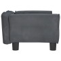 Cama para perros de terciopelo gris oscuro 70x45x30 cm
