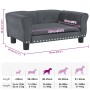 Cama para perros de terciopelo gris oscuro 70x45x30 cm