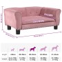 Cama para perros de terciopelo rosa 70x45x30 cm