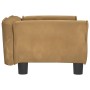Cama para perros de terciopelo marrón 70x45x30 cm