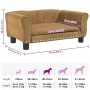 Cama para perros de terciopelo marrón 70x45x30 cm