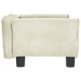 Cama para perros de terciopelo crema 70x45x30 cm