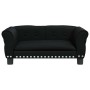 Cama para perros de cuero sintético negra 70x45x30 cm