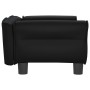 Cama para perros de cuero sintético negra 70x45x30 cm