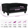 Cama para perros de cuero sintético negra 70x45x30 cm