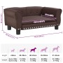 Cama para perros de cuero sintético marrón 70x45x30 cm