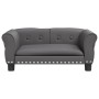 Cama para perros de cuero sintético gris 70x45x30 cm