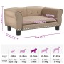 Cama para perros de cuero sintético color capuchino 70x45x30 cm