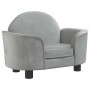 Cama para perros de terciopelo gris claro 66x40x45 cm