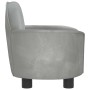 Cama para perros de terciopelo gris claro 66x40x45 cm