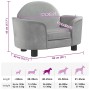 Cama para perros de terciopelo gris claro 66x40x45 cm