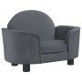 Cama para perros de terciopelo gris oscuro 66x40x45 cm