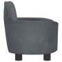Cama para perros de terciopelo gris oscuro 66x40x45 cm