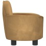 Cama para perros de terciopelo marrón 66x40x45 cm