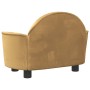 Cama para perros de terciopelo marrón 66x40x45 cm