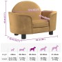 Cama para perros de terciopelo marrón 66x40x45 cm