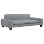 Cama para perros de tela gris claro 90x53x30 cm