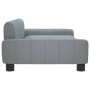 Cama para perros de tela gris claro 90x53x30 cm