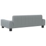 Cama para perros de tela gris claro 90x53x30 cm
