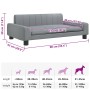 Cama para perros de tela gris claro 90x53x30 cm