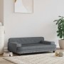 Cama para perros de terciopelo gris oscuro 90x53x30 cm