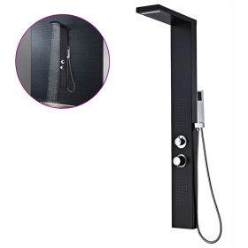 Sistema de panel de ducha aluminio negro mate