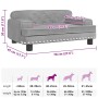 Cama para perros de terciopelo gris claro 70x45x30 cm