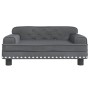 Cama para perros de terciopelo gris oscuro 70x45x30 cm