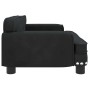 Cama para perros de terciopelo negra 70x45x30 cm