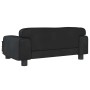 Cama para perros de terciopelo negra 70x45x30 cm