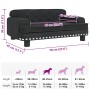 Cama para perros de terciopelo negra 70x45x30 cm