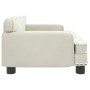 Cama para perros de terciopelo crema 70x45x30 cm