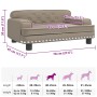 Cama para perros de cuero sintético color capuchino 70x45x30 cm