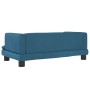 Cama para perros de terciopelo azul 80x45x30 cm