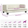 Cama para perros de terciopelo crema 80x45x30 cm