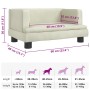 Cama para perros de terciopelo crema 60x40x30 cm