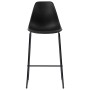 Juego de mesa alta y taburetes 3 piezas plástico negro