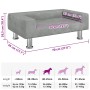 Cama para perros de terciopelo gris claro 70x45x26,5 cm