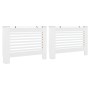 Cubiertas para radiador 2 unidades MDF blanco 112x19x81,5 cm
