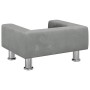 Cama para perros de terciopelo gris claro 50x40x26,5 cm