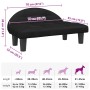 Cama para perros de terciopelo negra 70x52x30 cm