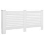 Cubiertas para radiador 2 unidades MDF blanco 172x19x81,5 cm